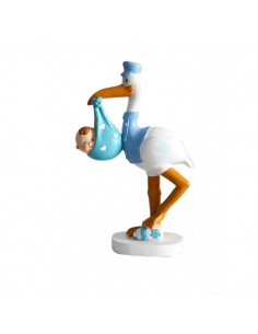 FIGURA PASTEL CIGUENA NIDO