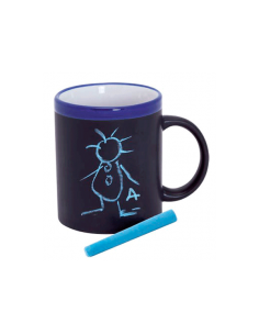 TAZA PIZARRA CERAMICA EN CAJITA INDIVIDUAL AZUL