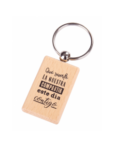 LLAVERO MADERA SUERTE LA NUESTRA