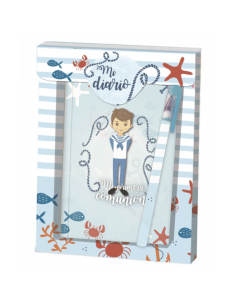 SET DIARIO Y BOLiGRAFO MI PRIMERA COMUNIoN NINO