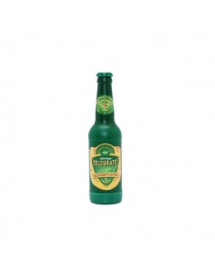 CANON CONFETIS DORADO EN FORMA BOTELLA CERVEZA