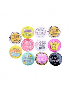 LOTE 11 CHAPAS FRASES WEDDING