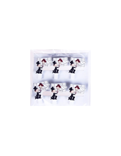 PACK 6 PINZAS NOVIOS MADERA