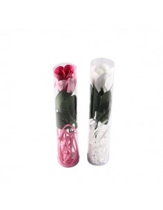 FLOR ROSA DE PeTALOS DE ROSA EN CAJA DE REGALO 2