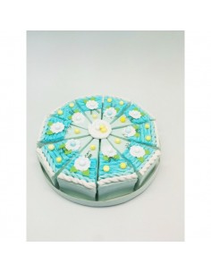 SET 10 CAJAS PORCIoN PASTELITO DISPLAY AZUL