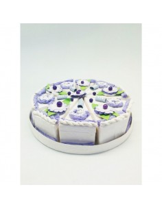 SET 10 CAJAS PORCIoN PASTELITO DISPLAY LILA