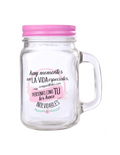 JARRA CRISTAL CON CANA MOMENTOS ESPECIALES