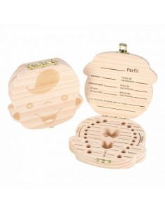CAJITA DE MADERA PARA GUARDAR DIENTES DE LECHE