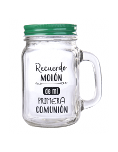 JARRA CRISTAL CON CANA RECUERDO MOLoN
