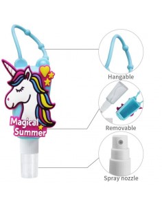 LLAVERO CON BOTE GEL 30 ML UNICORNIO 2