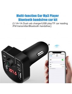 CARGADOR MP3 COCHE MULTIFUNCIoN BLUETOOTH EN CAJA 2