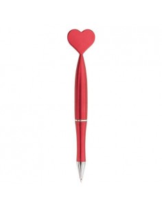 BOLiGRAFO CORAZoN METALIZADO ROJO