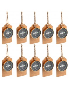 LOTE 10 BRuJULAS VINTAGE TARJETA KRAFT