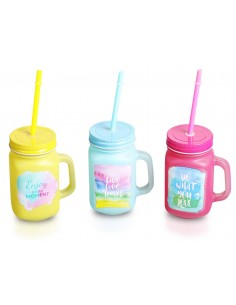 JARRA DE CRISTAL CON CANA MATE ENJOY EVERY MOMENT