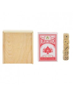 SET DE MADERA BARAJA Y DADOS 2