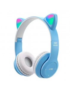 CASCOS AURICULARES OREJAS INALaMBRICOS AZULCAJA