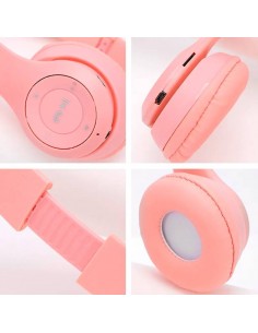 CASCOS AURICULARES OREJAS INALaMBRICOS ROSACAJA 2