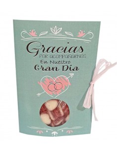 TARJETA CHUCHES GRACIAS POR ACOMPANARNOS 40 GR