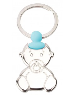LLAVERO BEBE CHUPETE AZUL