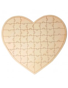PUZZLE DE FIRMAS MADERA CORAZoN 47 CM 2