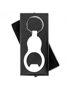 LLAVERO ABREBOTELLAS ALUMINIO EN CAJA BLANCO