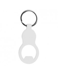 LLAVERO ABREBOTELLAS ALUMINIO EN CAJA BLANCO 2