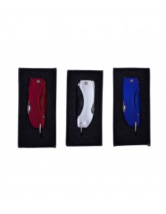 LLAVERO LINTERNA LED BOLIGRAFO NAVAJA EN CAJA 2