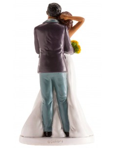 FIGURA PARA TARTA NOVIOS MORENOS 18 cm 2