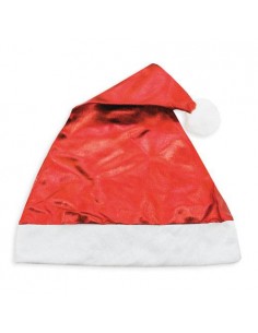 GORRO METALIZADO ROJO NAVIDAD