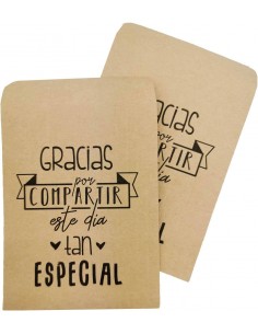 LOTE 20 BOLSAS KRAFT MOMENTOS ESPECIALES 12 X 8 CM 2