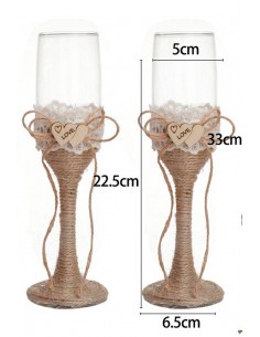 SET 2 COPAS CRISTAL BODA KRAFT 2