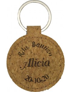 LLAVERO CORCHO NATURAL REDONDO 2