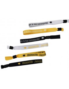 PULSERA TELA GRADUACIONES UNISEX