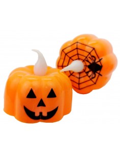 EXPOSITOR 12 VELAS CON LUZ HALLOWEEN CALABAZA 2