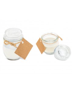 VELA AROMaTICA EN TARRO DE CRISTAL BLANCO