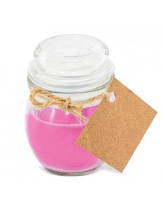 VELA AROMaTICA EN TARRO DE CRISTAL ROSA