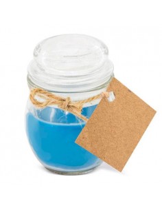 VELA AROMaTICA EN TARRO DE CRISTAL AZUL