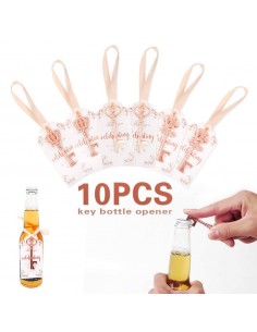 SET 10 ABREBOTELLAS VINTAGE TARJETA CELEBRATING