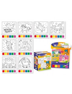 LIBRO PARA COLOREAR ACUARELAS Y PINCEL