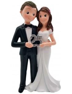 FIGURA PARA TARTA PAREJA MORENOS 25º ANIVERSARIO