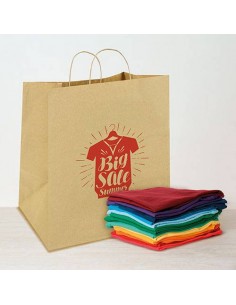 Caja de 150 Bolsas de Papel Kraft para Tiendas 46 x 16 x 49 CM 2