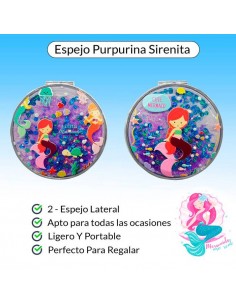 OFERTA LOTE DE 500 ESPEJO PURPURINA SIRENITA