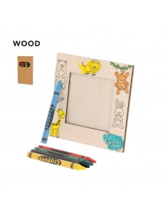 PORTAFOTOS MADERA PARA COLOREAR CON 5 CERAS