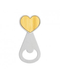 ABREBOTELLAS EN FORMA CORAZoN LOVE MADERA 2