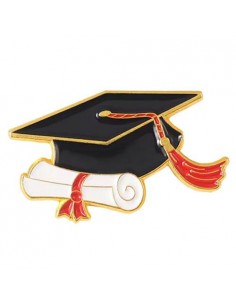 PIN GRADUACIoN BIRRETE DIPLOMA ROJO Regalos Graduaciones