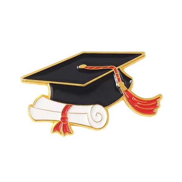 PIN GRADUACIoN BIRRETE DIPLOMA ROJO Regalos Graduaciones
