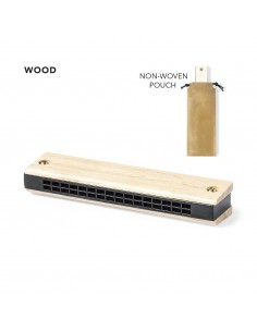 ARMoNICA DE MADERA CON FUNDA DE REGALO