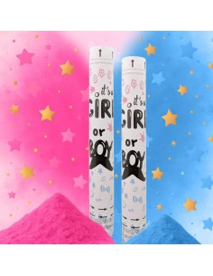 PACK 2 CANONES CONFETIS REVELACION GENERO SEXO