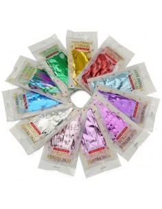 CORTINA DE PAPEL ALUMINIO FLECOS COLORES 2