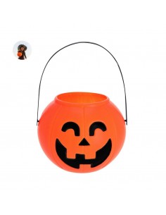 CESTA HALLOWEEN CALABAZA CON ASA